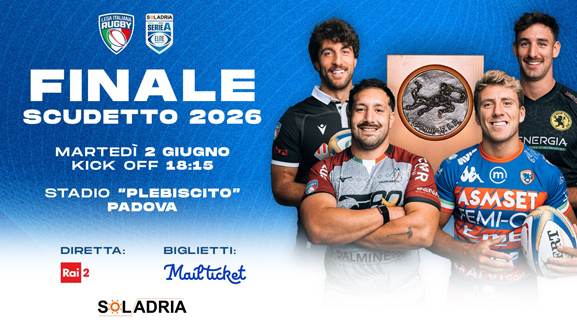 Finale Scudetto a Padova il 2 giugno in diretta Rai2