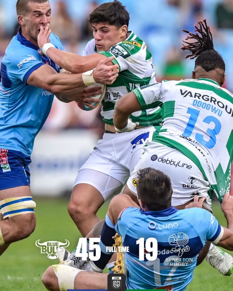 Il Benetton cede ai Bulls: 45-19 il finale
