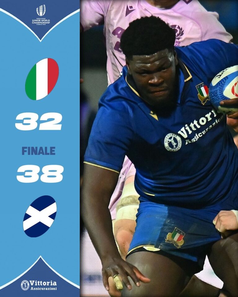 Junior World Championship: la Scozia supera l’Italia 38-32 all’esordio, doppio bonus per gli Azzurrini