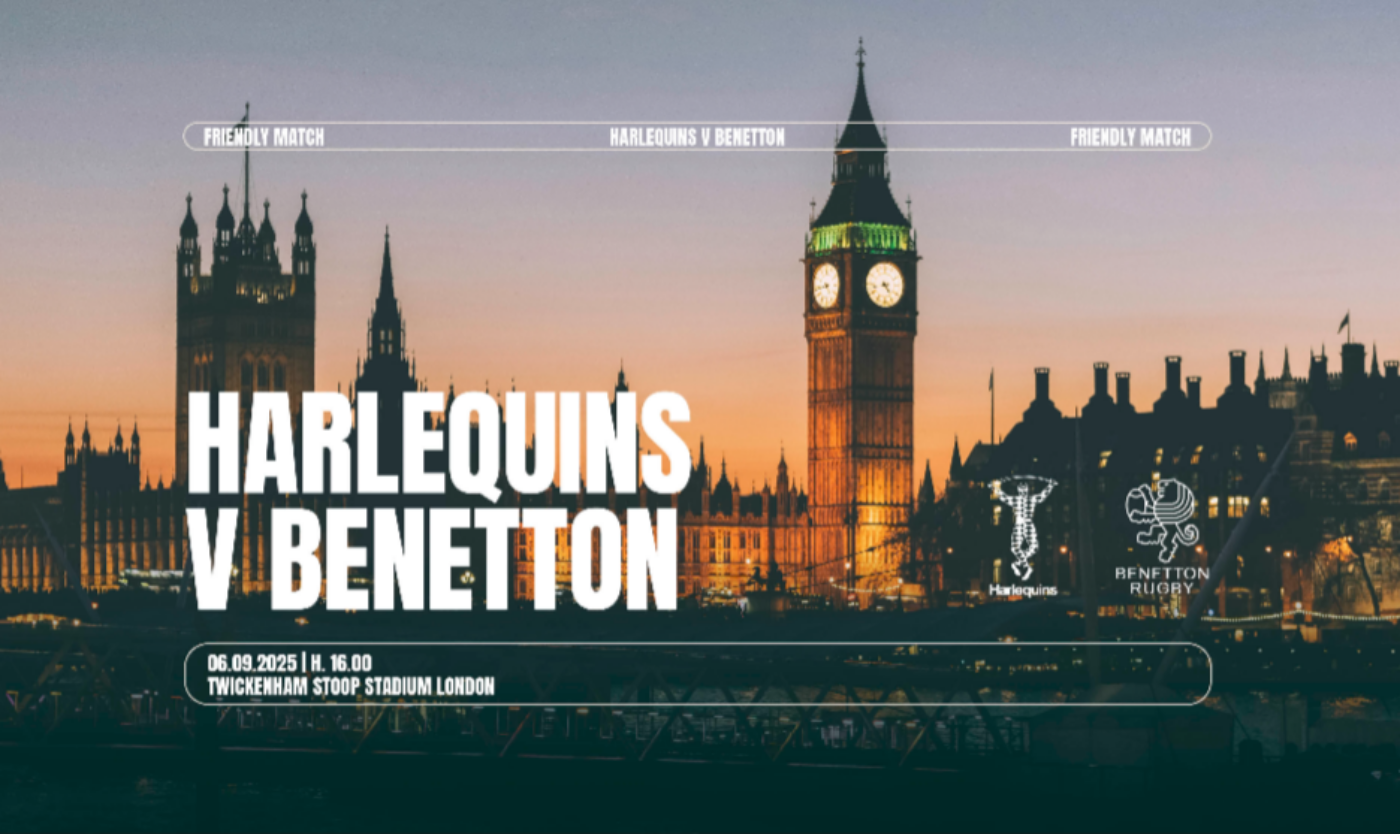 Il Benetton Rugby sfiderà gli Harlequins in pre stagione