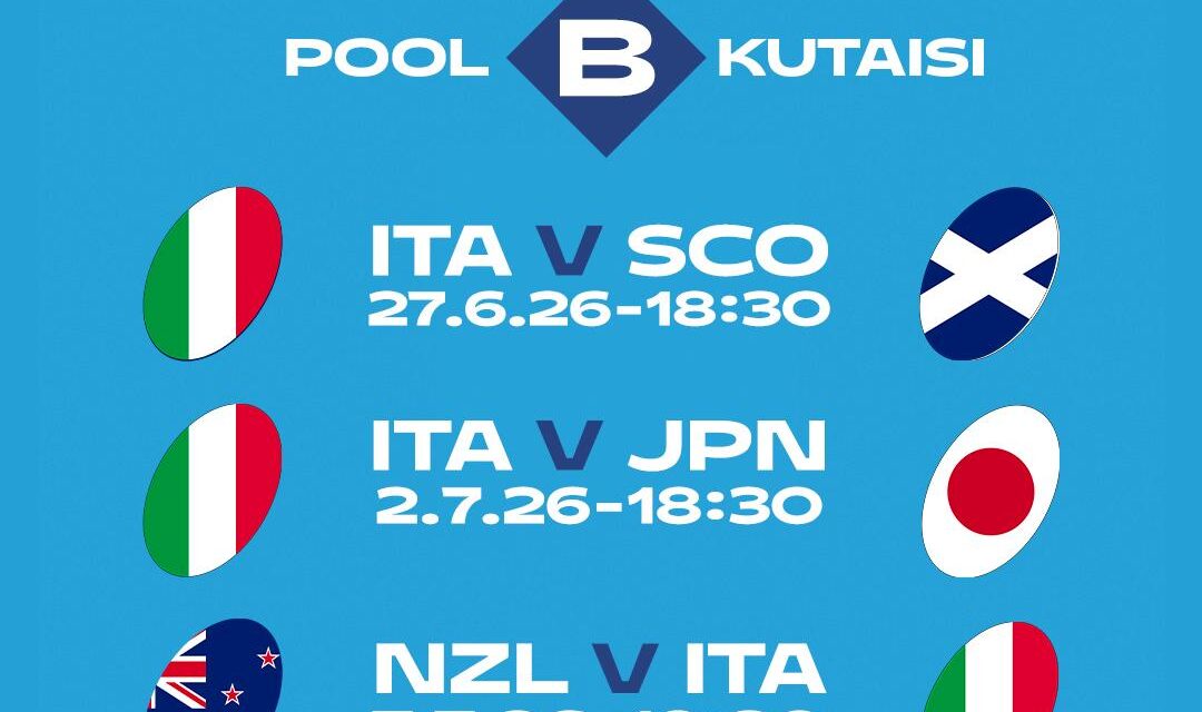 World Rugby Junior World Championship 2026, ufficiale il calendario: definiti i dettagli della fase a girone dell’Italia U20 Maschile