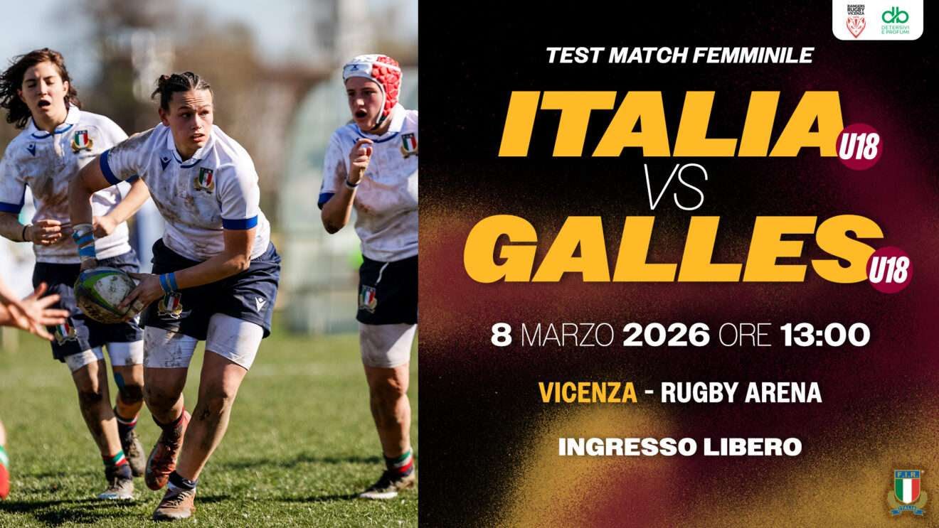 Rugby internazionale a Vicenza: l’8 marzo alla Rugby Arena il test match tra le Nazionali Femminili U18 di Italia e Galles