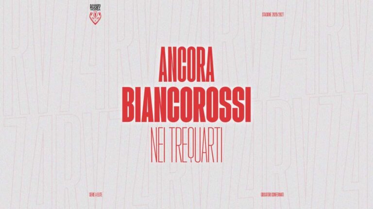 Ancora biancorossi: le conferme nei trequarti della Rangers Vicenza per la stagione 26-27
