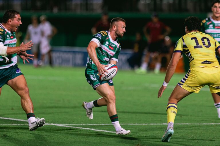Lo schieramento della Benetton nella gara inaugurale contro i Dragons
